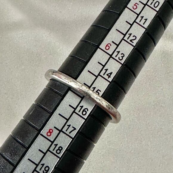 Black square silver tone ring - Picture 5 of 10